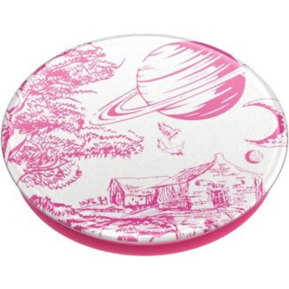 Pink Planet X Popsockets Single Grip & Stand Universal Phones and Tablet Holder
